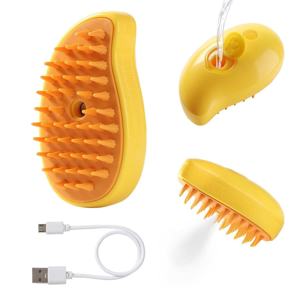 Rechargeable Pet Bath Brush with Soap Dispenser – Portable Grooming & Massaging Tool for Dogs & Cats