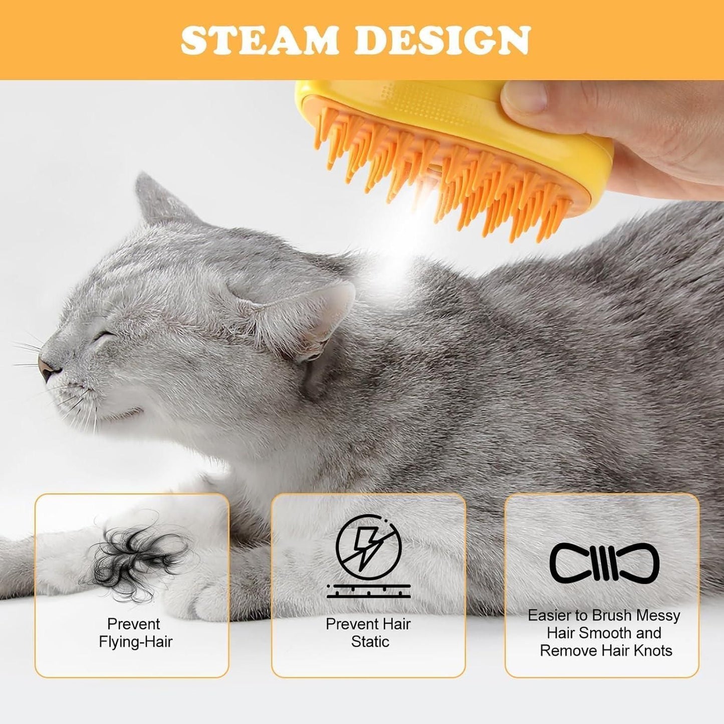 Rechargeable Pet Bath Brush with Soap Dispenser – Portable Grooming & Massaging Tool for Dogs & Cats