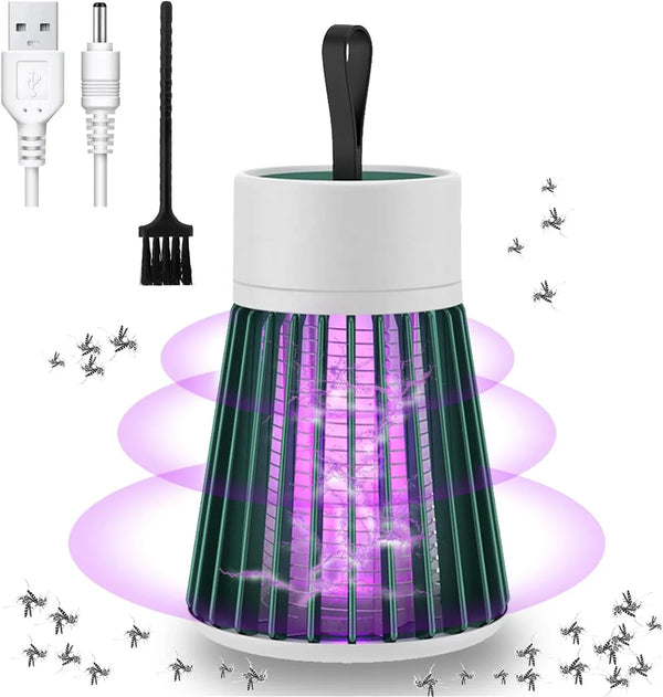 Rechargeable Electric Mosquito Killer Lamp with LED Light – Silent & Safe Insect Zapper for Home & Outdoor Use (Multi-Color)
